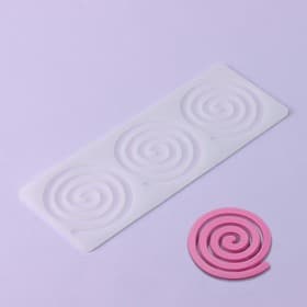 Форма для шоколада «Спираль», силикон, 3 ячейки, 24.5×9×0.3 см, прозрачная