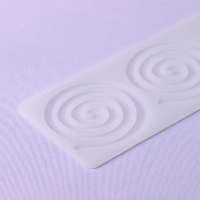 Форма для шоколада «Спираль», силикон, 3 ячейки, 24.5×9×0.3 см, прозрачная