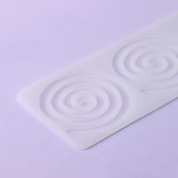 Форма для шоколада «Спираль», силикон, 3 ячейки, 24.5×9×0.3 см, прозрачная