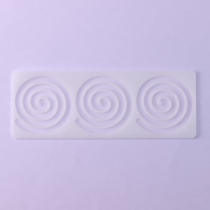 Форма для шоколада «Спираль», силикон, 3 ячейки, 24.5×9×0.3 см, прозрачная