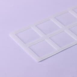 Форма для шоколада «Квадрат», силикон, 8 ячеек, 22.5×11×0.3 см, прозрачная