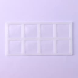 Форма для шоколада «Квадрат», силикон, 8 ячеек, 22.5×11×0.3 см, прозрачная