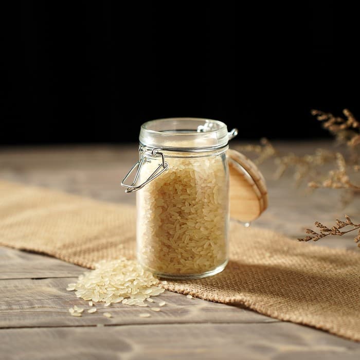 Банка для сыпучих «Эко», 250 мл, 9×6.5×12 см, с бугельным замком, бамбуковая крышка, стекло, прозрачная