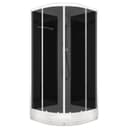Душевая кабина DOMANI-Spa Delight 88, поддон 15 см, черные стенки, 80×80 см, тонированная