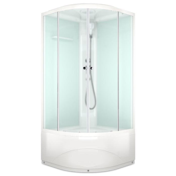 Душевая кабина DOMANI-Spa Delight 88 high, поддон 45 см, белые стенки, 80×80 см, матовая