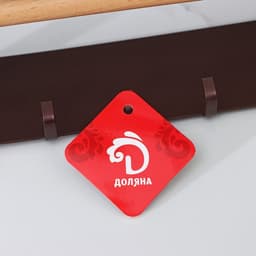 Держатель для кухонных принадлежностей на магните Доляна, 6 крючков, 4 направляющих, 34×24.5×6.5 см, коричневый