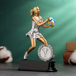 Кубок наградной с фигуркой «Волейбол: женский», 15×9×5 см