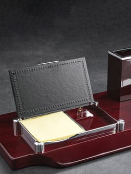 Набор настольный канцелярский 4 в 1 с визитницей, МИКС