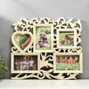 Фоторамка - коллаж на 5 фото «С сердцем», слоновая кость