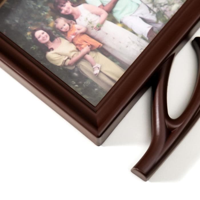 Фоторамка - коллаж на 5 фото «С сердцем», орех, (пластиковый экран)