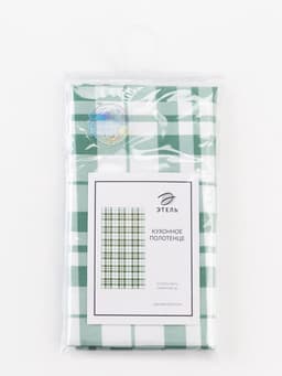 Полотенце «Этель. Эвкалипт», в клетку, 40×70 см, 100% хлопок, саржа 190 г/м²