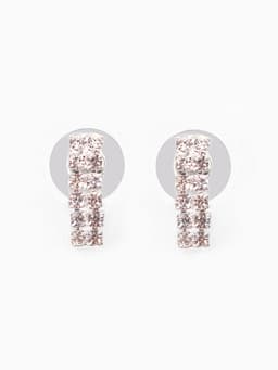 Набор 2 предмета: серьги, чокер «Лёд», два ряда, белый в серебре, 32 см