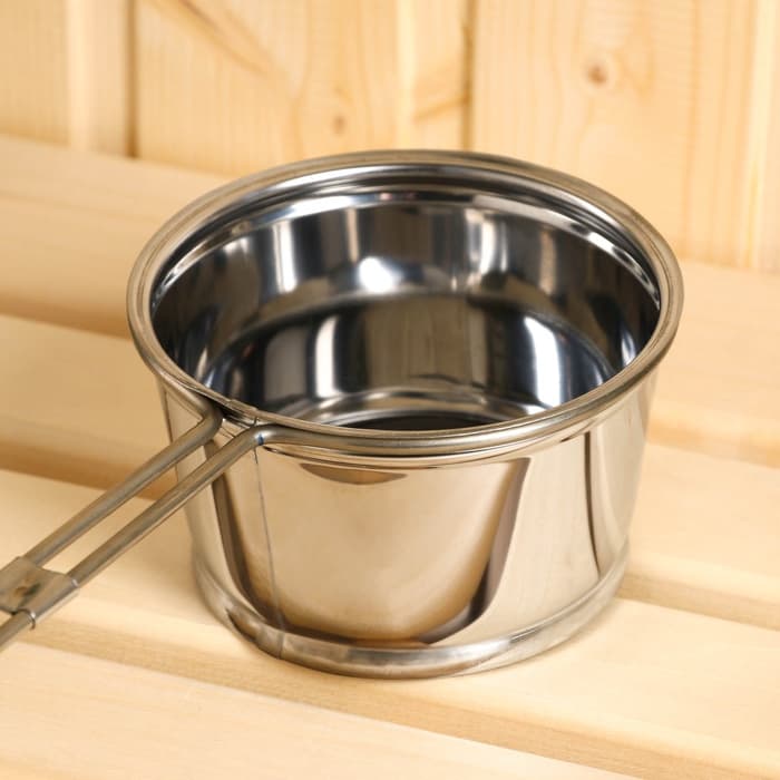 Ковш - черпак для бани и сауны, 400 мл, нержавеющая сталь, деревянная ручка, 46 см, «Добропаровъ»