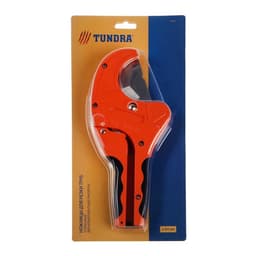 Ножницы для резки труб ТУНДРА по пластику, полуавтомат, усиленные, удлиненные, 2К, до 64 мм