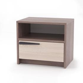 Тумба прикроватная «Оптима», 460×333×400 мм, цвет шимо тёмный/шимо светлый