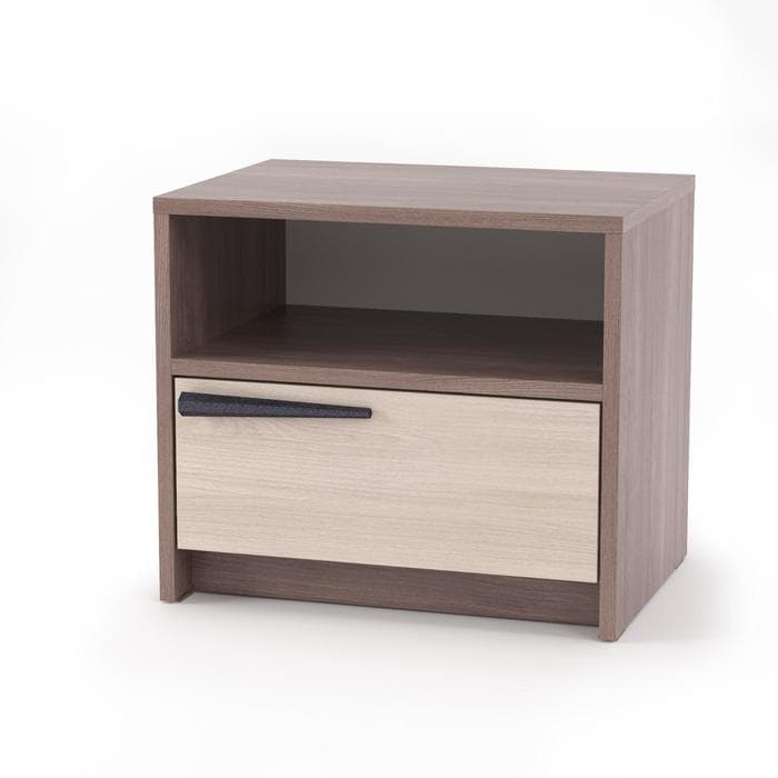 Тумба прикроватная «Оптима», 460×333×400 мм, цвет шимо тёмный/шимо светлый