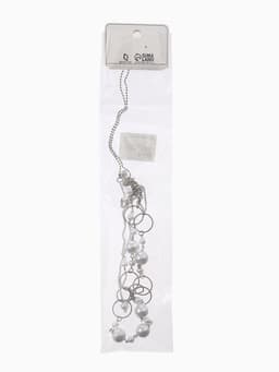 Бусы «Жемчужный мир», кольца с бусинами, белые в серебре, 90 см