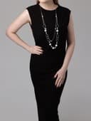 Бусы «Жемчужный мир», кольца с бусинами, белые в серебре, 90 см