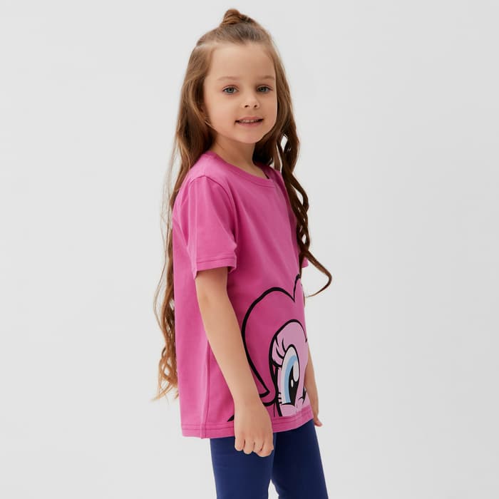 Футболка для девочки KAFTAN: «Пони», розовая, размер 28 (86-92 см)
