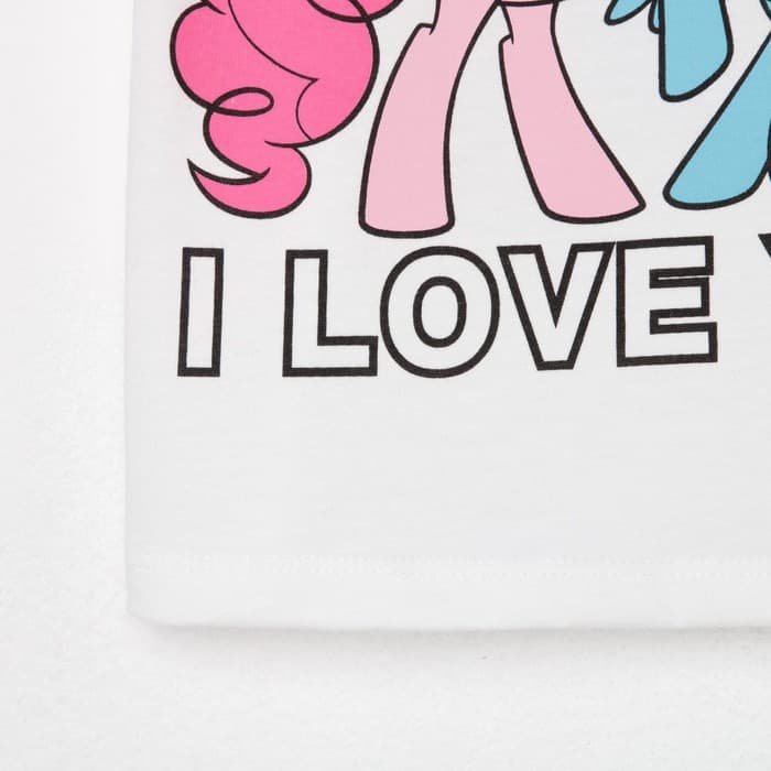 Футболка для девочки KAFTAN: I Love you, белая, размер 34 (122-128 см)