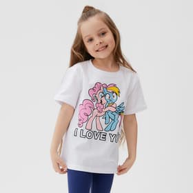 Футболка для девочки KAFTAN: I Love you, белая, размер 34 (122-128 см)