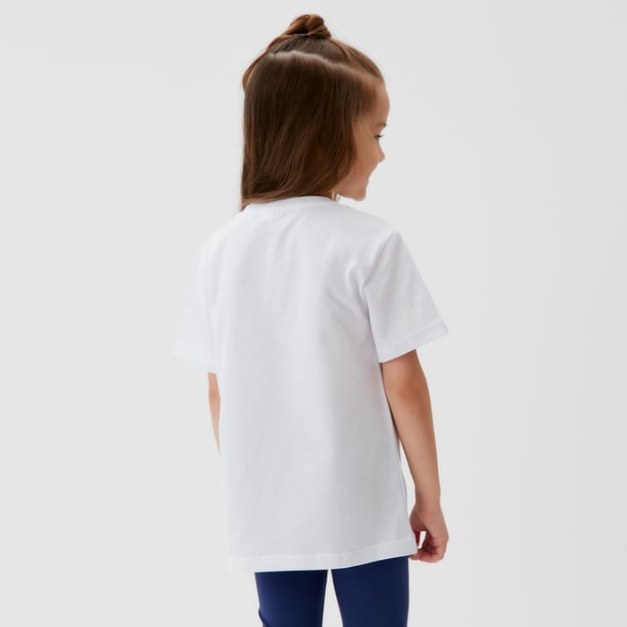 Футболка для девочки KAFTAN: I Love you, белая, размер 34 (122-128 см)