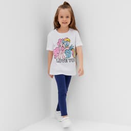 Футболка для девочки KAFTAN: I Love you, белая, размер 34 (122-128 см)