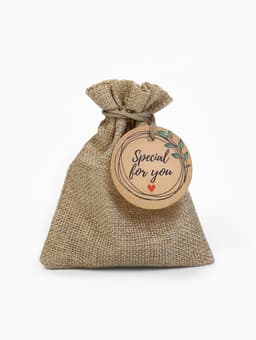Мешочек подарочный «Для тебя», лён, 10×12 см, бежевый