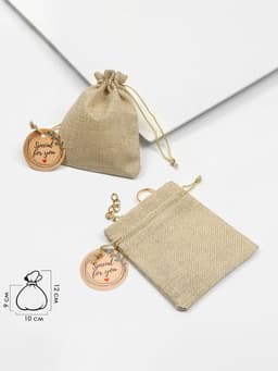 Мешочек подарочный «Для тебя», лён, 10×12 см, бежевый