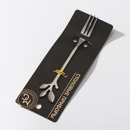 Вилка десертная Magistro «Вудс», длина 12 см, нержавеющая сталь, серебристая