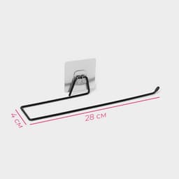 Держатель для бумажных полотенец Доляна, 4×28×6 см, чёрный