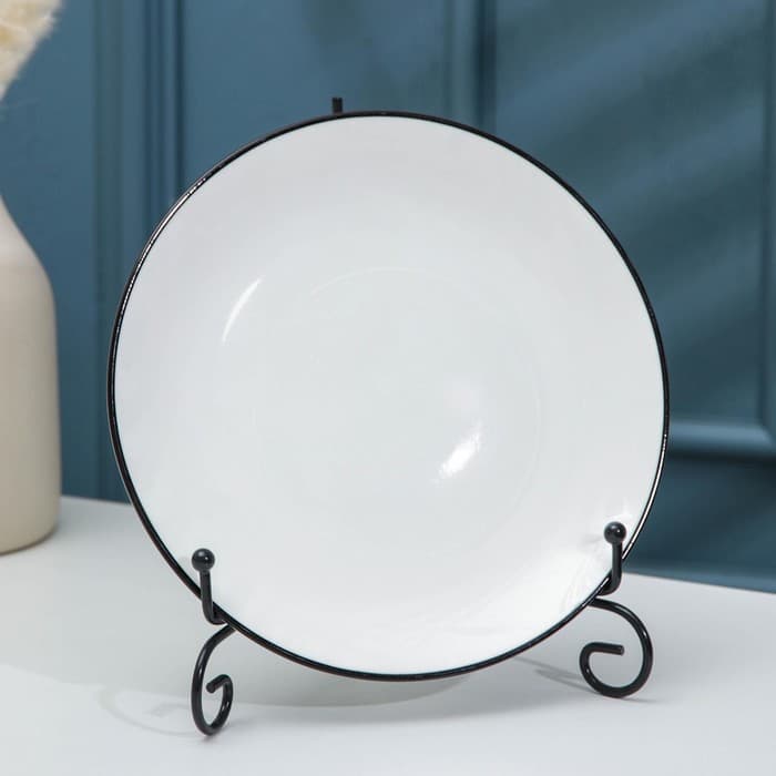 Подставка под тарелки Доляна, 13.5×20 см, чёрная