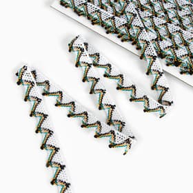 Тесьма «Уголки», ширина 2 см, намотка 25 м, цвет белый