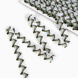 Тесьма «Уголки», ширина 2 см, намотка 25 м, цвет белый