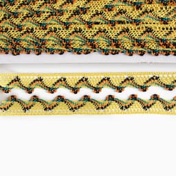 Тесьма «Уголки», ширина 2 см, намотка 25 м, цвет жёлтый