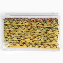 Тесьма «Уголки», ширина 2 см, намотка 25 м, цвет жёлтый