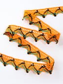 Тесьма «Уголки», ширина 2 см, намотка 25 м, цвет оранжевый