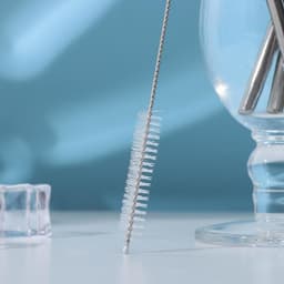 Трубочки для коктейлей Доляна Ice, 21 см, с ёршиком, нержавеющая сталь, 4 шт., форма МИКС