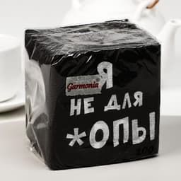 Салфетки бумажные однослойные «Я не для *опы», 24×24, 100 шт.