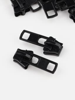 Бегунок для молнии «Трактор», №8, набор 10 шт., чёрный