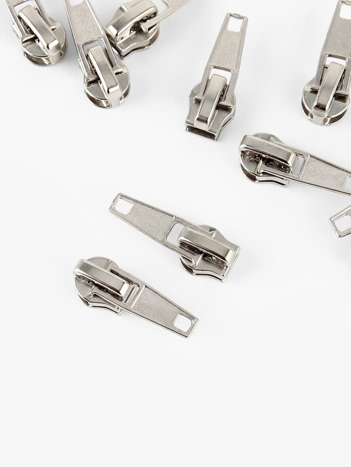 Бегунок автоматический для молнии «Спираль», №5, 10 шт., цвет никель