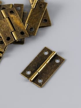 Петля для шкатулки металл с прямыми углами, бронза, 2.2×3.68 см