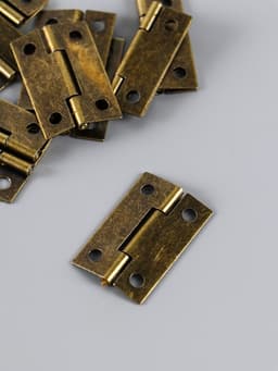 Петля для шкатулки металл с прямыми углами, бронза, 2.2×3.68 см