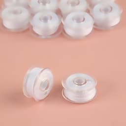 Набор шпулек с нитками, в органайзере, d=20 мм, 25 шт., белый