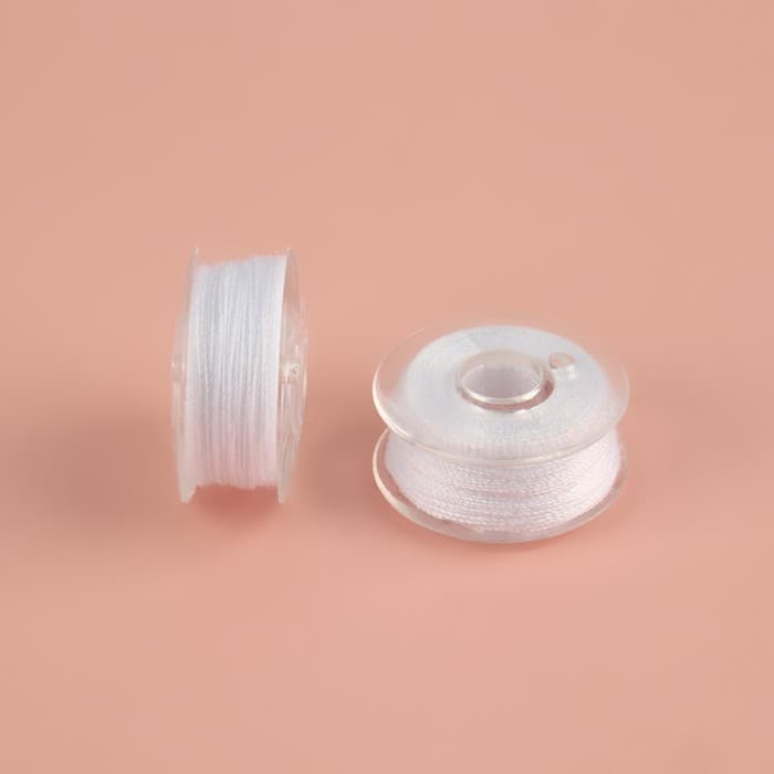 Набор шпулек с нитками, в органайзере, d=20 мм, 25 шт., белый