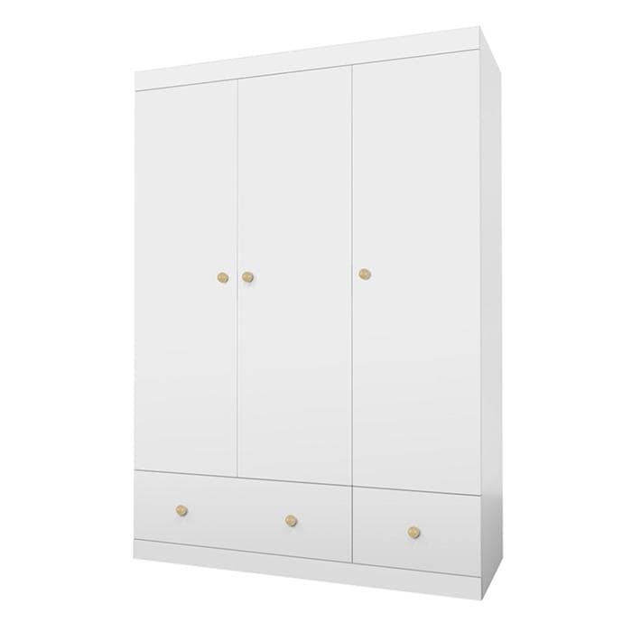 Шкаф трёхсекционный Fun, 1344×516×1900 мм, цвет белый