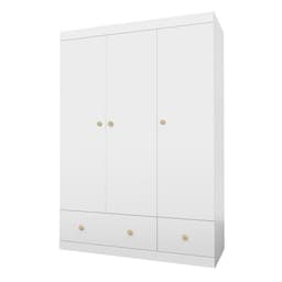 Шкаф трёхсекционный Fun, 1344×516×1900 мм, цвет белый