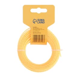 Леска для триммера ТУНДРА, сечение витой квадрат, d=2 мм, 15 м, нейлон