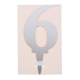 Топпер для торта «6», акрил, МИКС