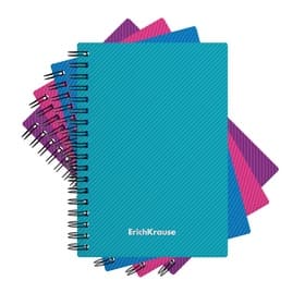 Тетрадь на спирали ErichKrause. Glance Vivid А6, 80 листов, в клетку, пластиковая обложка, блок офсет, МИКС